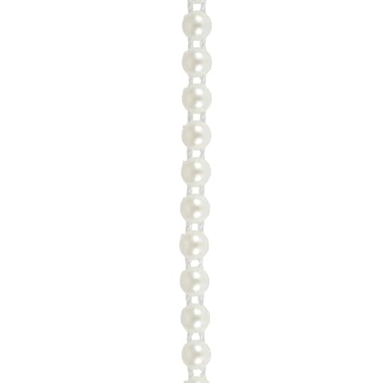 5.8mm Round Flatback Plastic Pearl Bead Garland, 50ft. by Bead Landing™